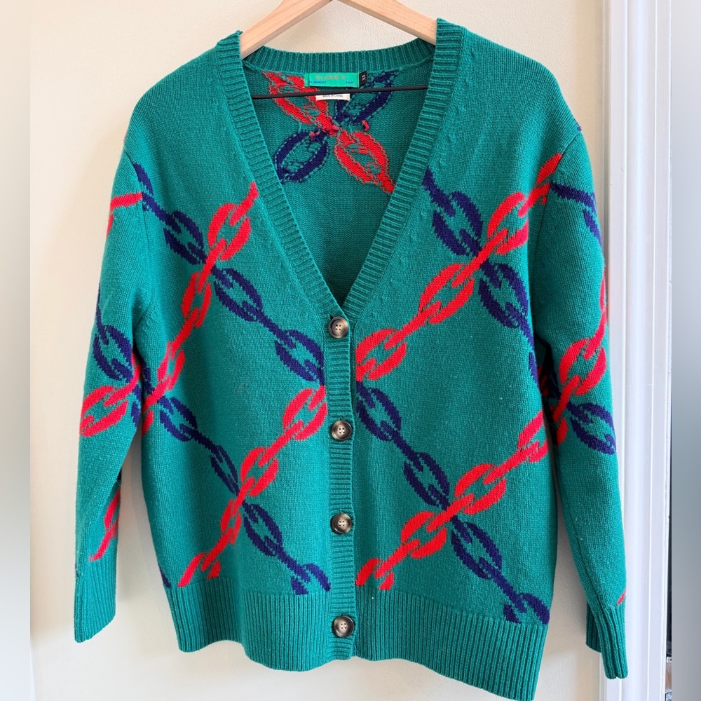 Clare V papi with chains cardigan sweater